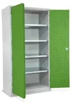STIER Werkstattschrank 1940 x 1000 x 600 mm Hellgrau Gr&uuml;n