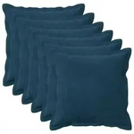 vidaXL Kissenbezug 6 pcs HOUTEN Blau 30 x 30 cm Samt - Blau