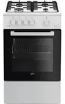 Beko FSG52020FW, Freistehender Herd, Schwarz, Wei&szlig;, Tasten, Drehregler, Wei&szlig;, Oben