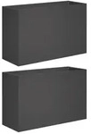 vidaXL Garten-Pflanzgef&auml;&szlig; 2 stk. Schwarz 80 x 30 x 40 cm - Schwarz