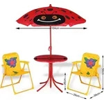 SPIELWERK Kindersitzgruppe Garten mit Sonnenschirm h&ouml;henverstellbar 2x