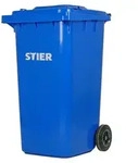 STIER 2-Rad-M&uuml;llgro&szlig;beh&auml;lter, M&uuml;lltonne, Volumen 240 Liter, M&uuml;lleimer,...