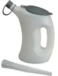 Pressol Messbecher aus Polyethylen 5l wei&szlig; / transparent mit Deckel / Klappe
