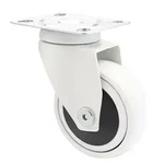 WAGNER Design 3C - Lenkrolle soft - Durchmesser &Oslash; 75 mm, wei&szlig;, Kugellager,