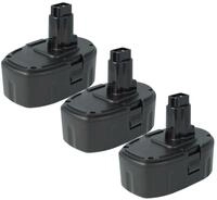 vhbw 3x Akku kompatibel mit Dewalt DW057K, DCG411KL, DW057N, DW057K-2, DW056K-2,