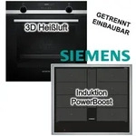 Herdset SIEMENS Backofen 3DHei&szlig;luft Hydrolyse + vario Induktionskochfeld powerBoost