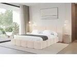 ALTDECOR Polsterbett mit Bettkasten - NILO - 160x200 - Beige - Bett mit Matratze