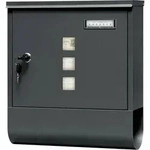 WOLTU Briefkasten, Postkasten mit Zeitungsfach Namensschild, 30,5x33,5x10 cm,