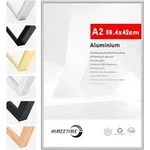 Bilderrahmen DIN A2 42x59,4 cm Silber Metall Dokumentenrahmen Gro&szlig; Collage