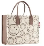 reisenthel Daily shopper DN1045 smiley teddy chocolate Einkaufstasche - Wei&szlig;