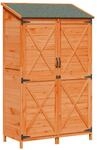 vidaXL Gartenschuppen Braun 106 x 56 x 176,5 cm Massivholz aus Fichte