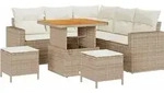 vidaXL Gartensofa-set 8 stk. Beige Poly-Rattan - Beige