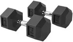 HOMCOM Hexagon Kurzhanteln Gusseisen Hanteln Griff ger&auml;ndelt 2 x 15 KG -...