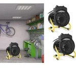 2er SET Elektrische Hallenheizung 3000W Baustellenheizer Elektroheizgebl&auml;se...