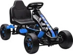 AIYAPLAY Gokart Tretauto mit Handbremse, Automatisches Kupplungssystem - Blau