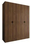 MIRJAN24 Kleiderschrank Espresso 160, Kleiderschrank, Garderobe (Farbe: Nuss...