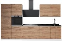 K&uuml;chenzeile Vicco Fame-Line Goldkraft Eiche 340 cm, AP Anthrazit, Model 62962