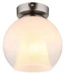 LED Deckenleuchte BARRY, Glaskugel opal, verchromt, H 19 cm