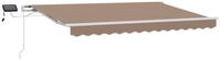 vidaXL Ausziehbare Markise Taupe 500 x 300 cm Stoff und Aluminium