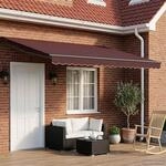 vidaXL Elektrische ausziehbare Markise Braun 4 x 3 m