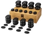 Habys Hot Stone Massagestein-Set 36-teilig, aus Basalt, mit Eleganter...