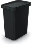SYSTEMA schwarzer Recycling-M&uuml;lleimer mit Deckel NKS12-S411 - Schwarz