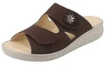 LONGO Damen Pantolette braun choco Nubukleder - Gr&ouml;&szlig;e: 37