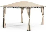 Blumfeldt Mondo Pavillon 3x4 &ndash; Stahlrahmen, Mit Vorh&auml;ngen, Wetterfeste