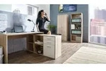 Winkelschreibtisch London 1 Ecktisch Sonoma Eiche mit Sideboard - Braun