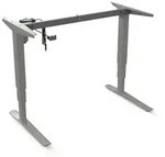 STIER Elektrisch h&ouml;henverstellbares Gestell 501-43 Silber f&uuml;r 120 x 80 cm...