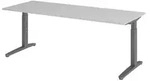 b&uuml;m&ouml; Schreibtisch Serie-XB - Gestell: Graphit, Nachbildung: Grau, Gr&ouml;&szlig;e: ...