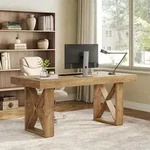 Schreibtisch 160 x 80 x 75 cm Gelbbraun Holzwerkstoff