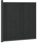 vidaXL Zaunelement WPC und Aluminium Schwarz - Schwarz
