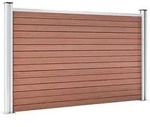 vidaXL Gartenzaun WPC 526x106 cm Braun - Braun