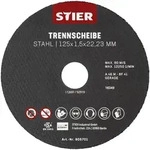 STIER Trennscheiben Stahl, Ma&szlig;e: 125 x 1,5 x 22,23; Form 41; gerade Ausf&uuml;hrung; 25