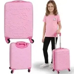 Rosa Hello-Kitty-Hartschalenkoffer, Kabinenkoffer auf Rollen, Handgep&auml;ck, 40 x...