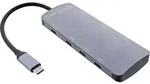 InLine USB 3.2 Gen.2 Hub, 4x USB-C + 3x USB-A, PD 100W, Aluminium, grau, USB Typ-C,