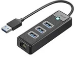 Orico PW3UR25-U3 USB-Hub mit 4 Anschl&uuml;ssen (3x USB-A 3.0, 1x RJ45 2,5G...