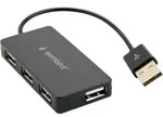 Gembird UHB-U2P4-04, USB 2.0, USB 2.0, 480 Mbit/s, Schwarz, Kunststoff, China -