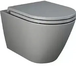 H&auml;ngendes WC RAK Ceramics Feeling, grau, matt, OHNE WC-SITZ - Grau
