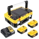 DeWalt DCB 1104 P3T Akku Starter Set 18 V mit 3x Akku 5,0 Ah + DCB 1104...