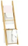 HOMCOM Badregal, 2-in-1 Badezimmerregal mit 3 Stangen abnehmbarer...