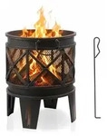 BBQ-Toro Feuerkorb "Plum" &Oslash; 42 cm inkl. Sch&uuml;rhaken, in Antik-Rost-Optik, f&uuml;r