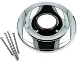 KLUDI Rosette 7590605-00 zu UP-Brause, komplett mit Schrauben, chrom - Wei&szlig;