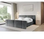 ALTDECOR Polsterbett mit Bettkasten - NILO-Z - 120x200 - Dunkelgrau - Bett mit