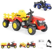 Moni Kinder Elektrotraktor Rancher mit Anh&auml;nger, Hupe, Licht, MP3, Fernbedienung