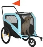 PawHut 2-in-1 Hundeanh&auml;nger Fahrradanh&auml;nger f&uuml;r Hunde Hundewagen mit Reflektoren -
