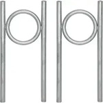 2x Fahrradanlehnb&uuml;gel 115 x 53 cm Stahl feuerverzinkt &Oslash; 60 mm Einbetonieren