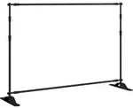 vidaXL Hintergrundstativ Schwarz 305x243 cm Stahl