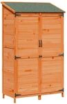 vidaXL Gartenschuppen Braun 106,5 x 56 x 176 cm Massivholz aus Fichte